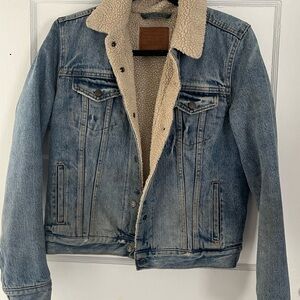 Blue Denim Sherpa Jacket